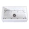 Gourmetier KGKFA331810DS 33" x 18" SGL Bowl Farmhouse Kitchen Sink, Drain & Rack KGKFA331810DS - alternate 1